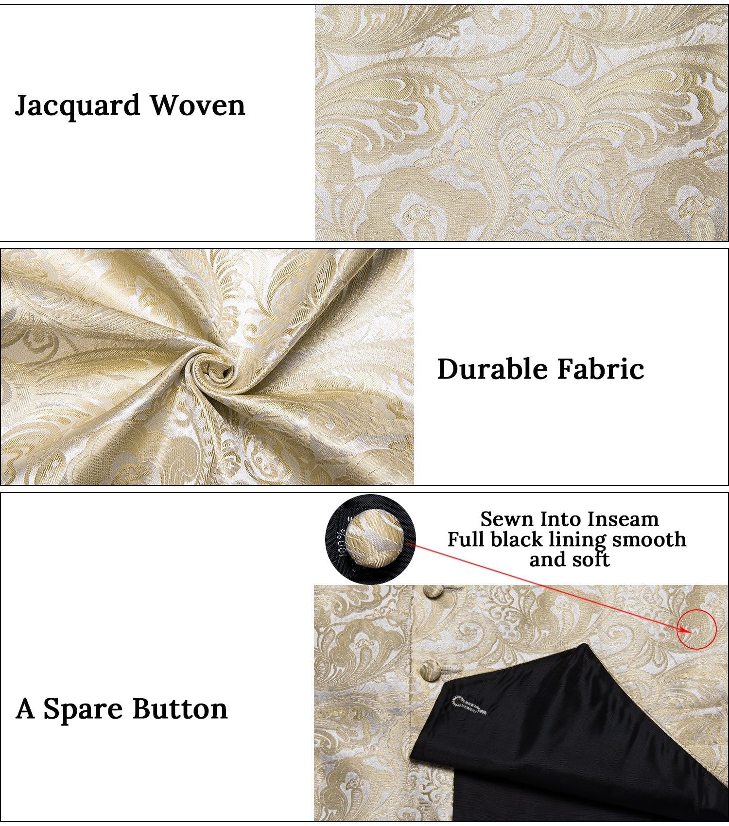 GentCrest Silver Paisley Vest Set - Image 4