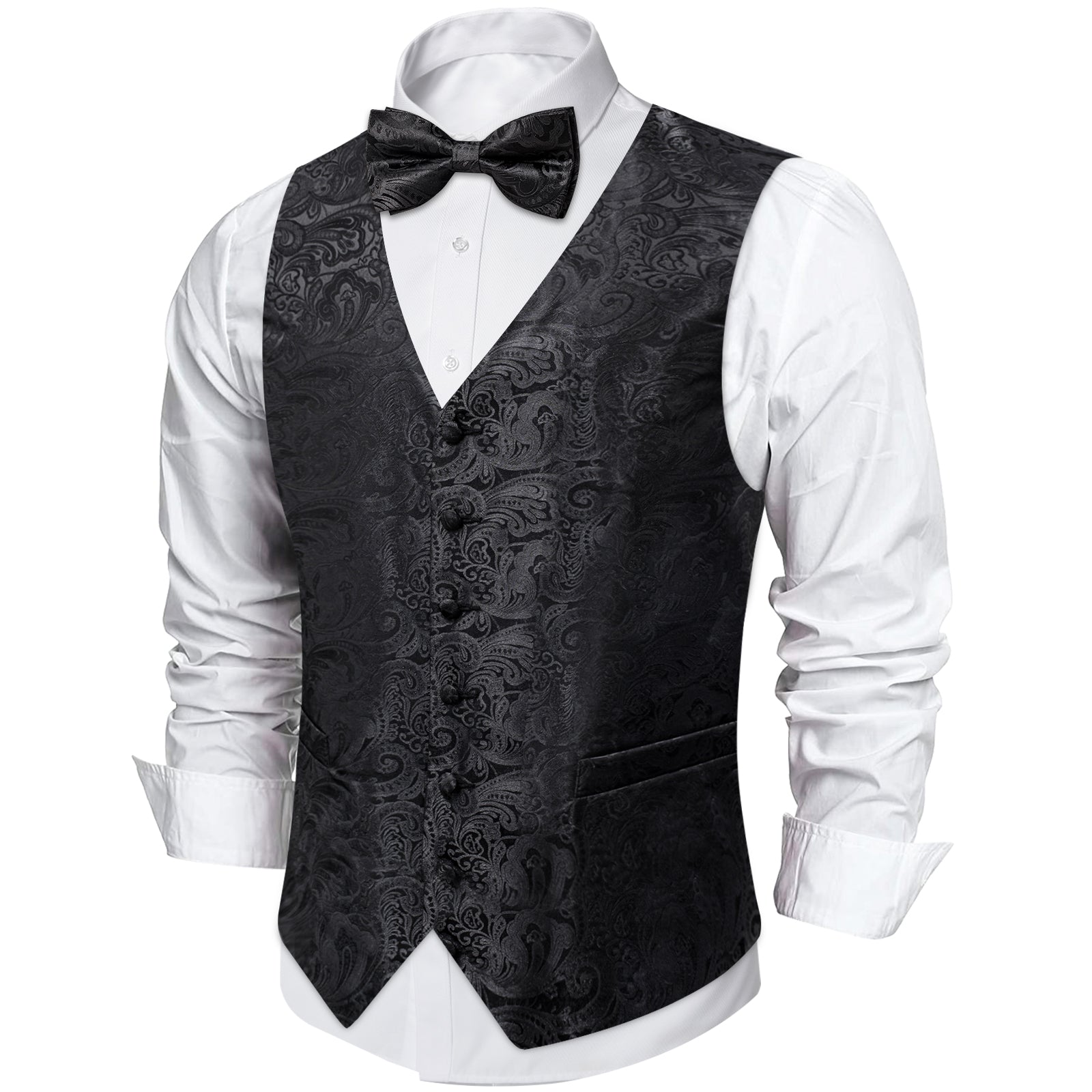 GentCrest Black Paisley Vest Set - Image 3