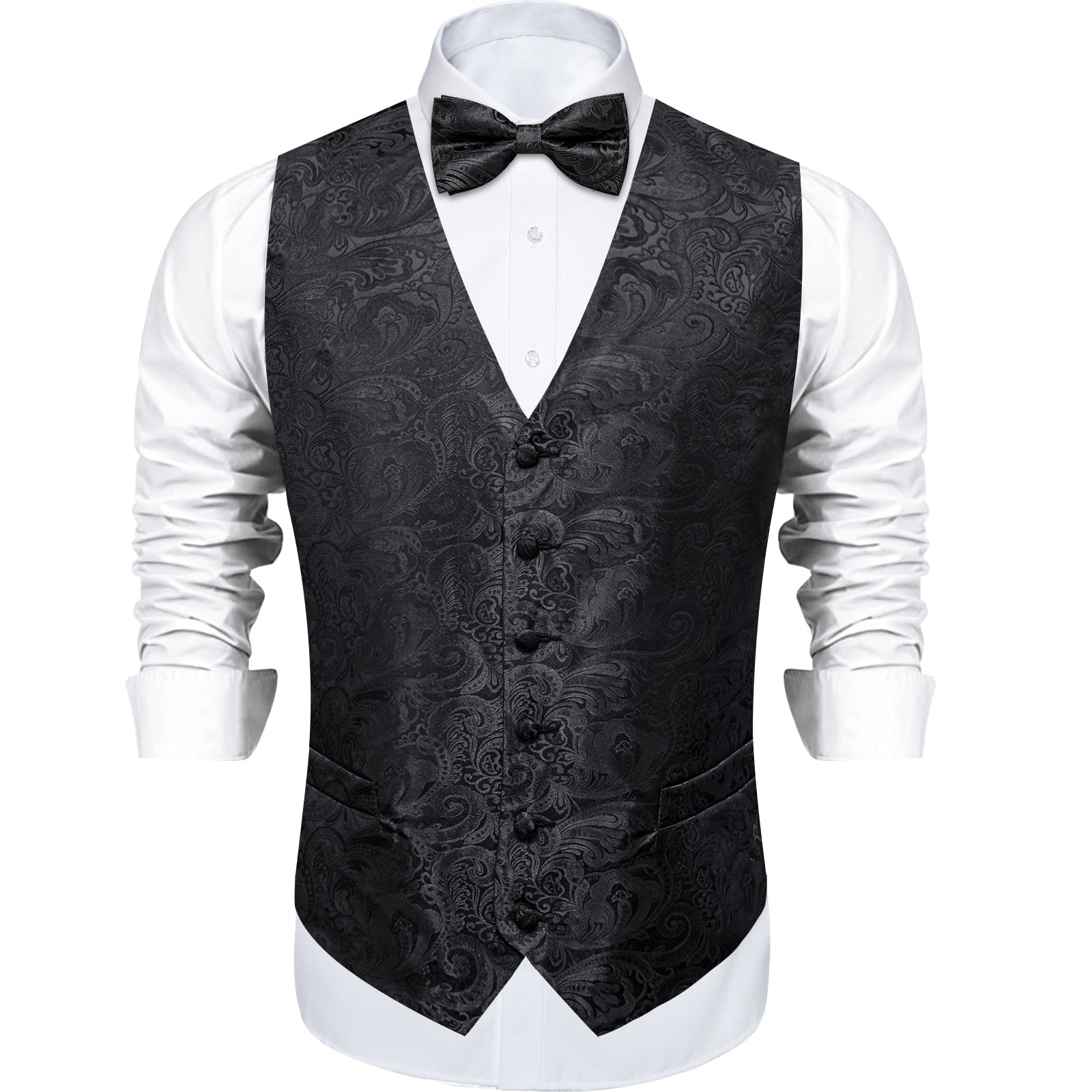 GentCrest Black Paisley Vest Set - Image 4