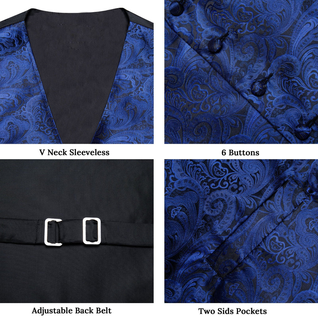 GentCrest Black Paisley Vest Set - Image 7