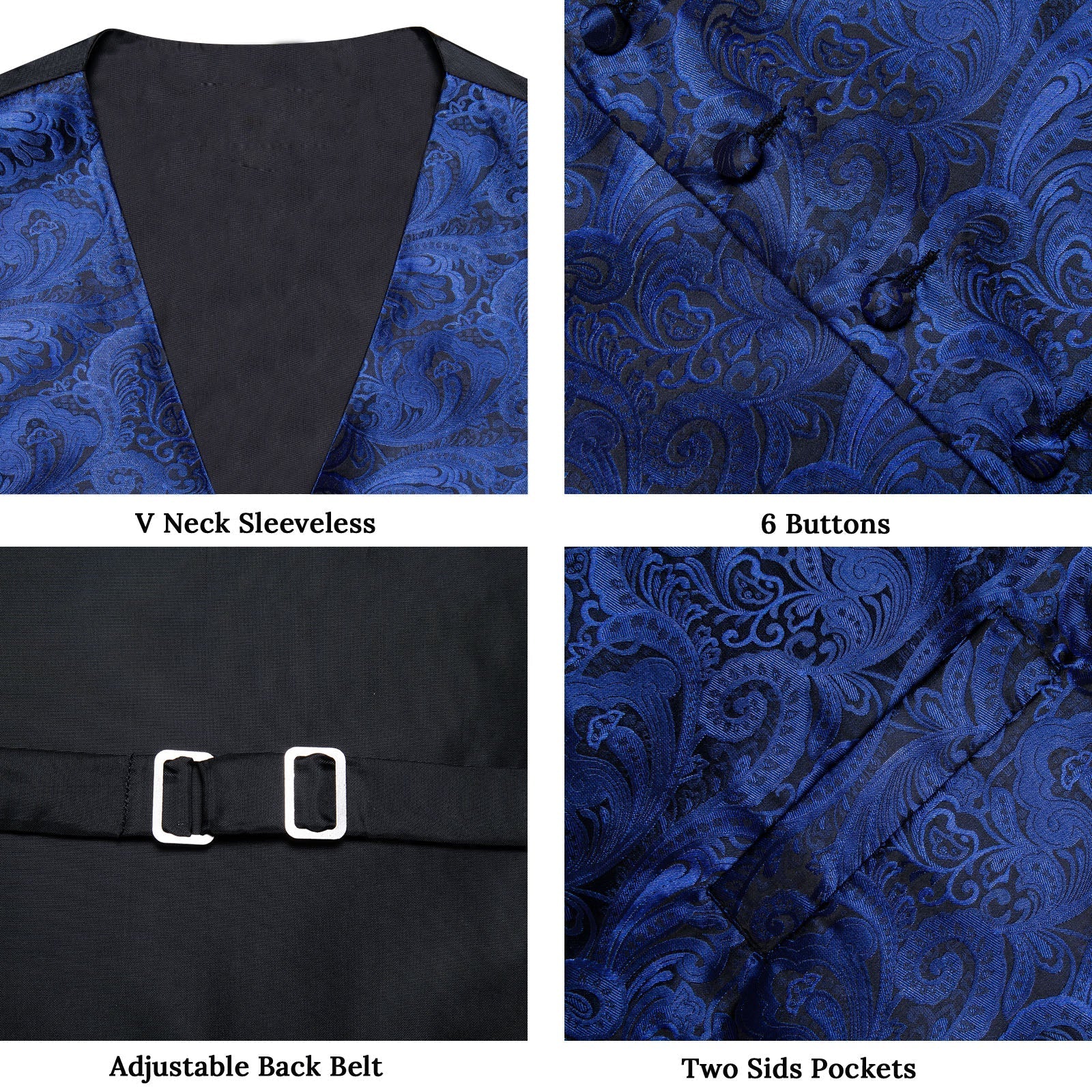 GentCrest Black Paisley Vest Set - Image 7