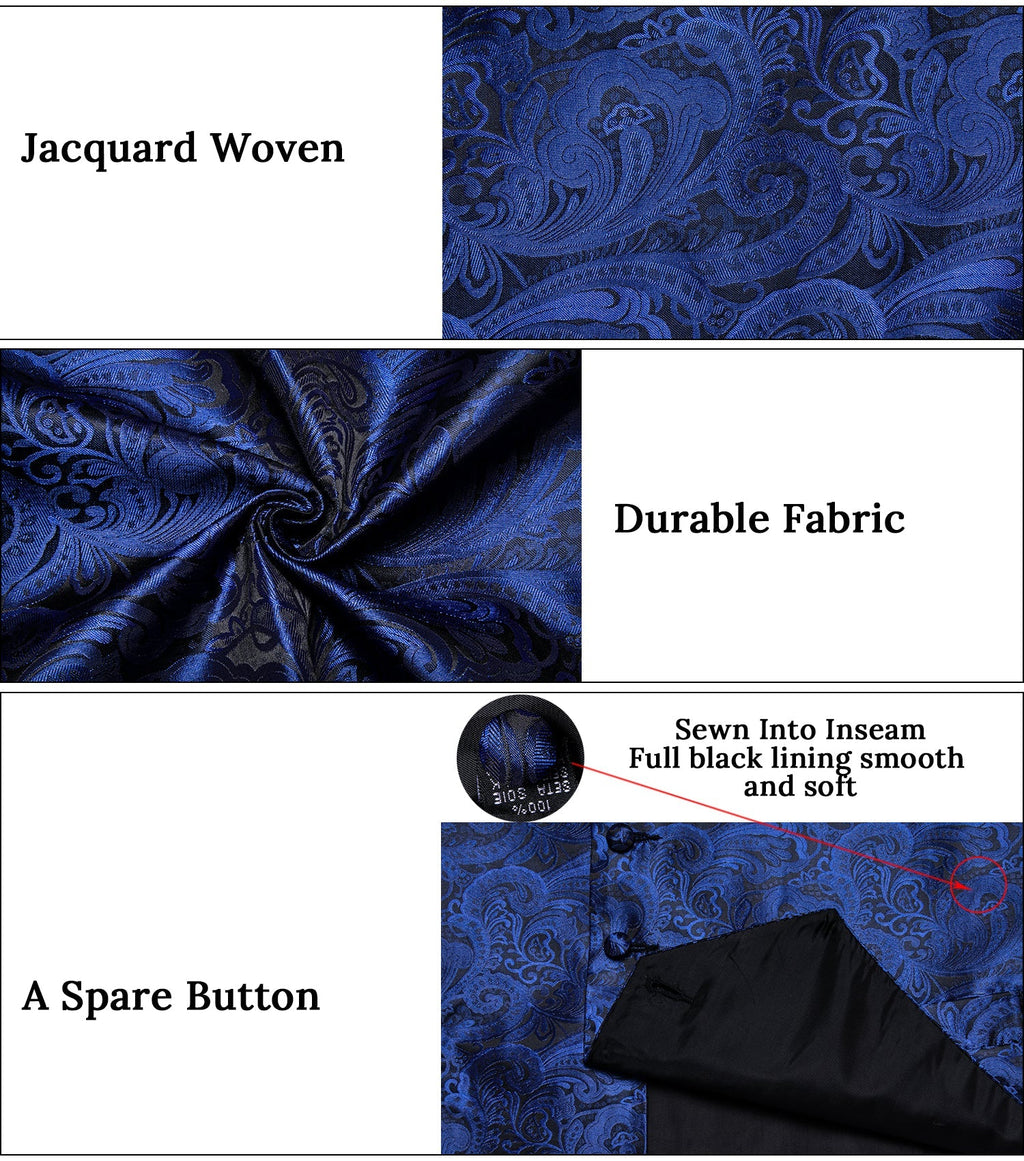 GentCrest Black Paisley Vest Set - Image 8