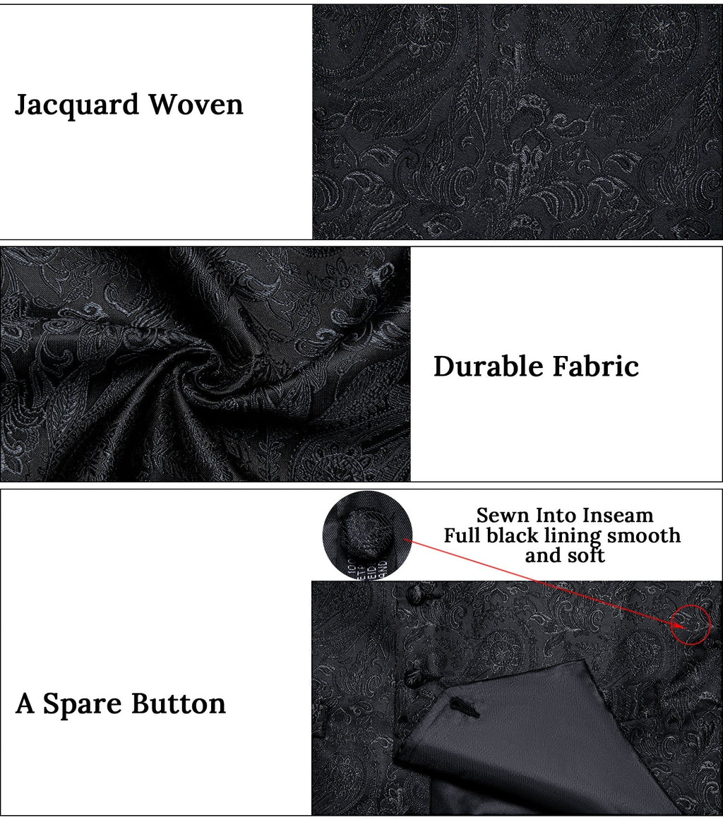 GentCrest Black Paisley Vest Set - Image 4