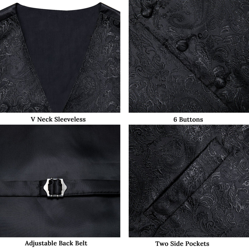 GentCrest Black Paisley Vest Set - Image 3