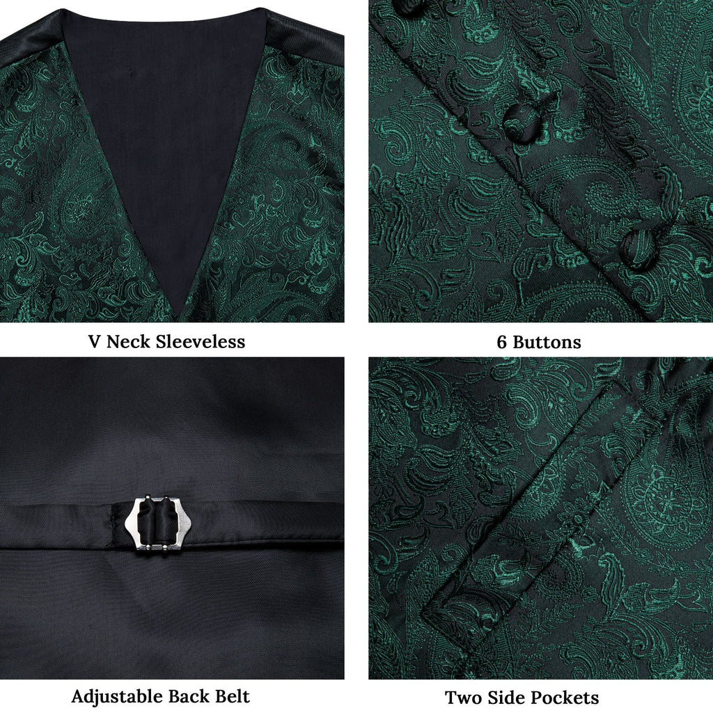 GentCrest Green Paisley Vest Set - Image 3