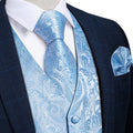 GentCrest Blue Paisley Vest Set - Image 1