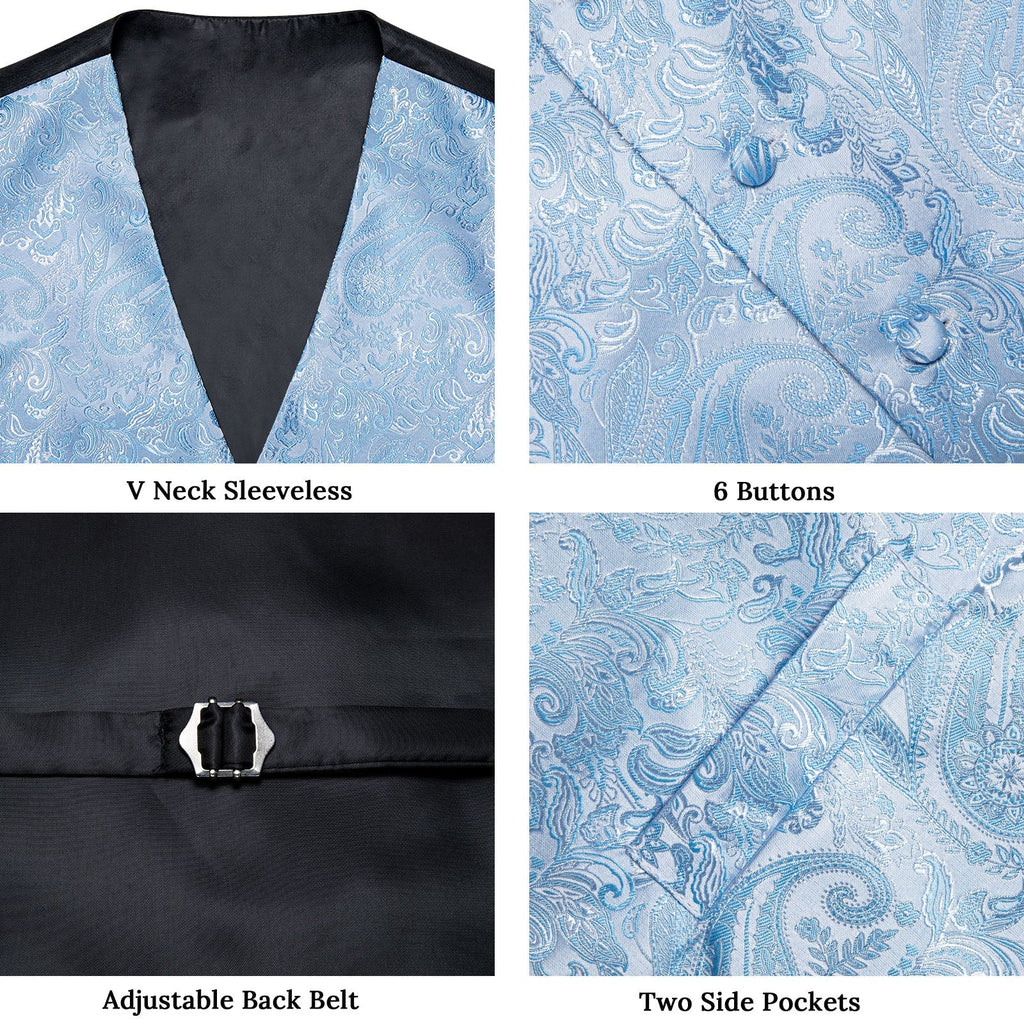 GentCrest Blue Paisley Vest Set - Image 3