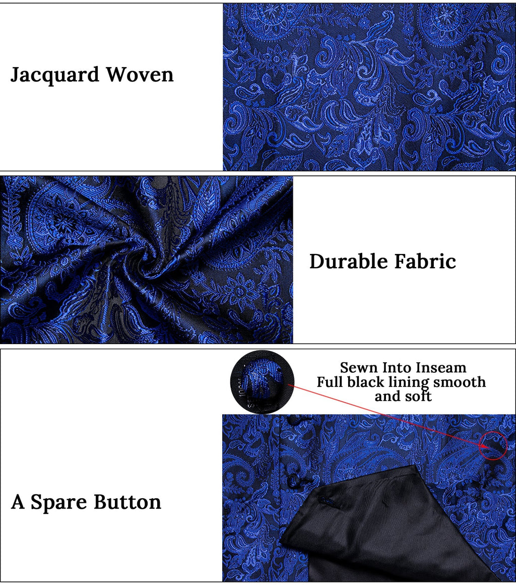 GentCrest Blue Paisley Vest Set - Image 4