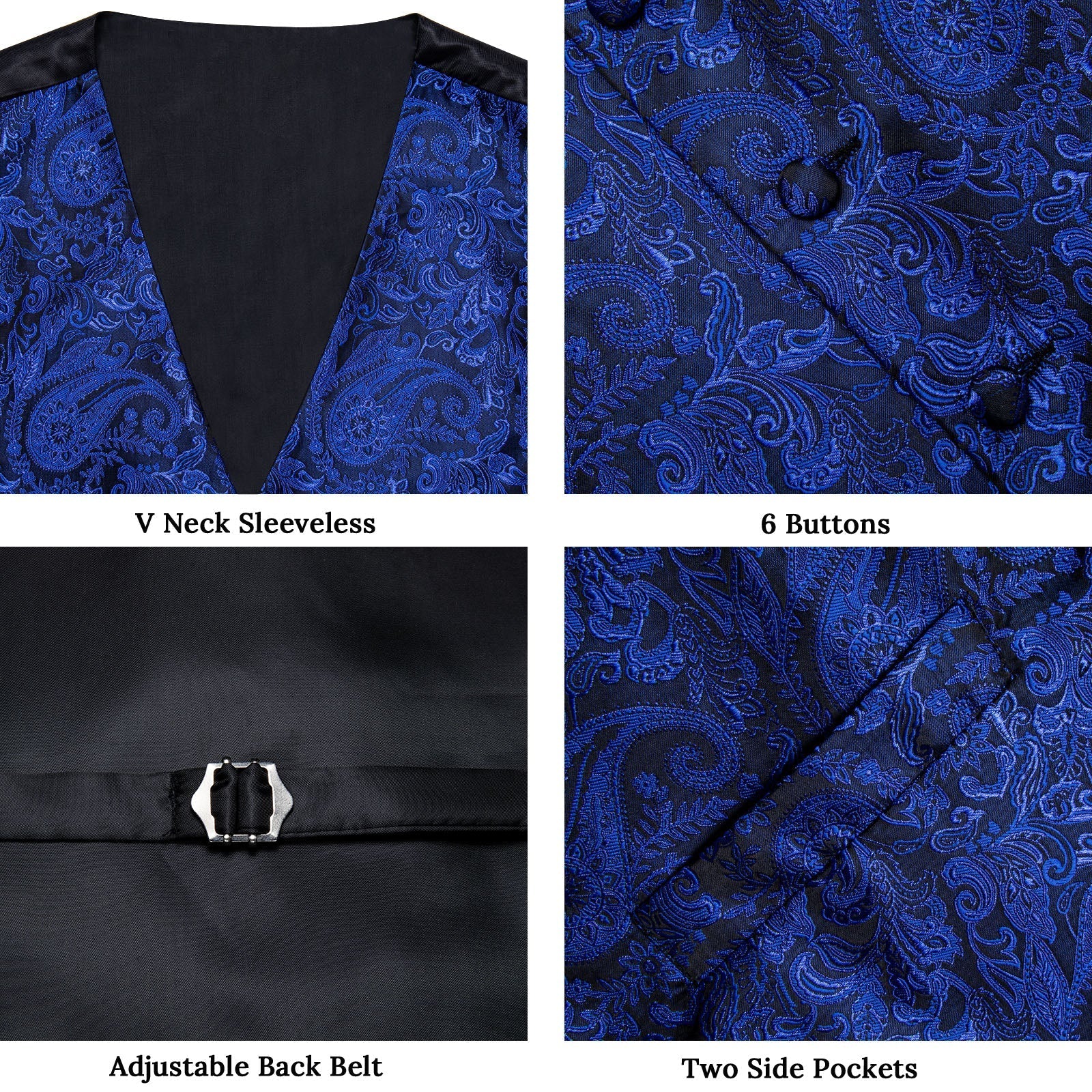GentCrest Blue Paisley Vest Set - Image 3