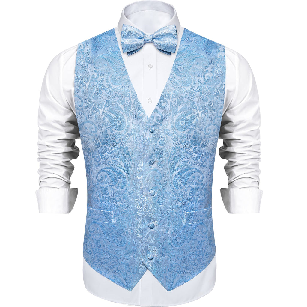 GentCrest Blue Paisley Vest Set - Image 1