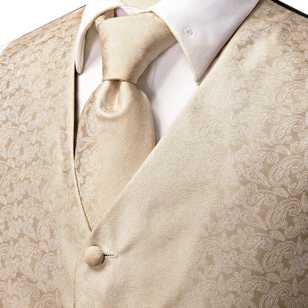 GentCrest Champagne Paisley Vest Set - Image 2