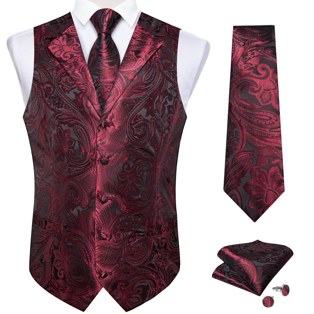 GentCrest Red Paisley Vest Set - Image 6