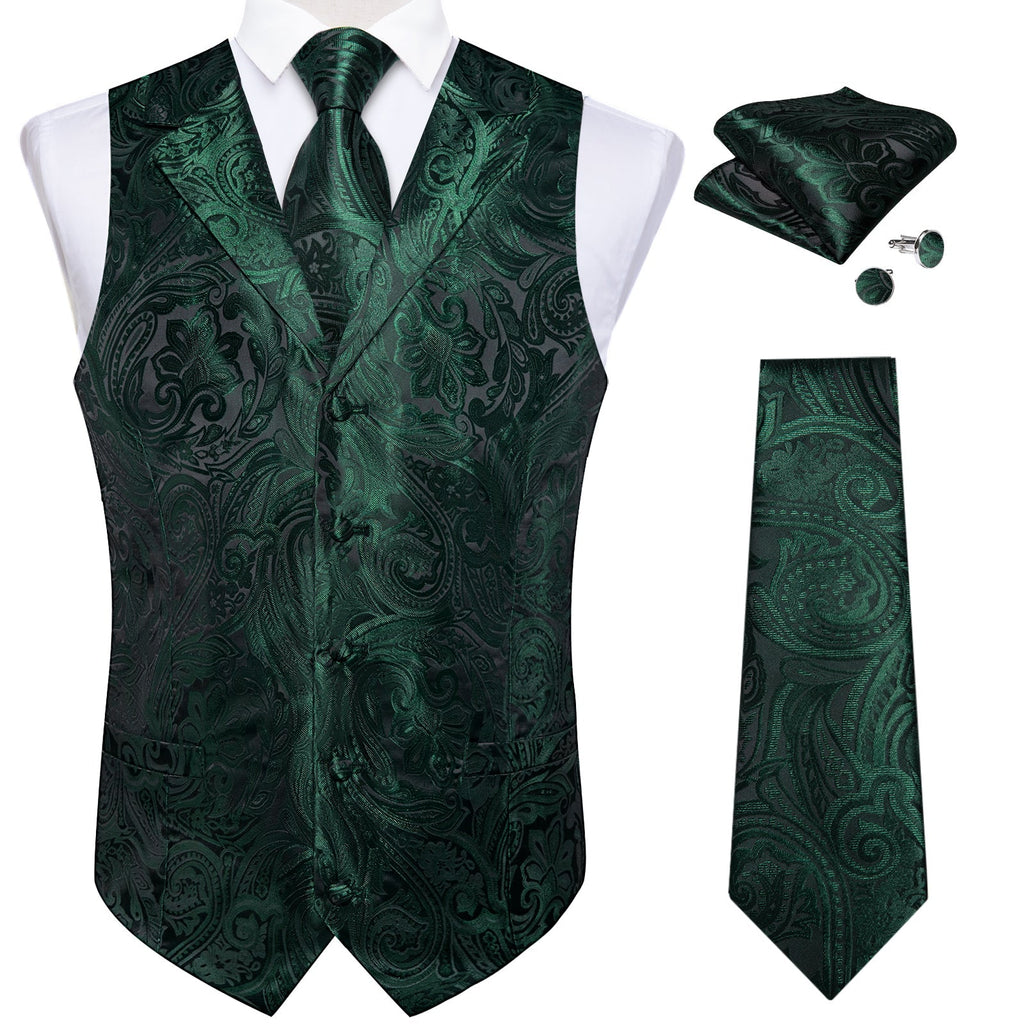 GentCrest Green Paisley Vest Set - Image 7