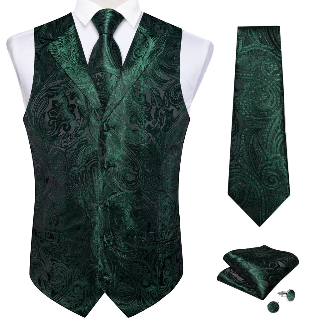 GentCrest Green Paisley Vest Set - Image 5
