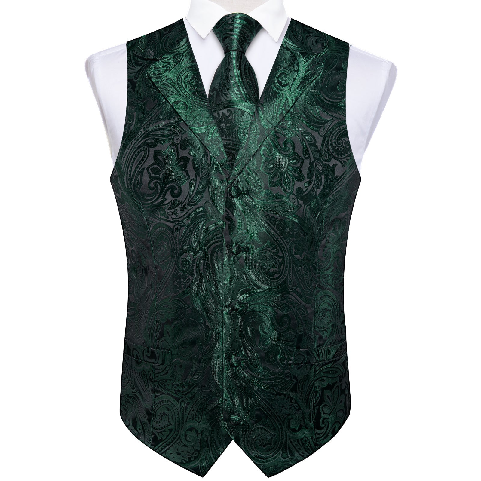 GentCrest Green Paisley Vest Set - Image 4