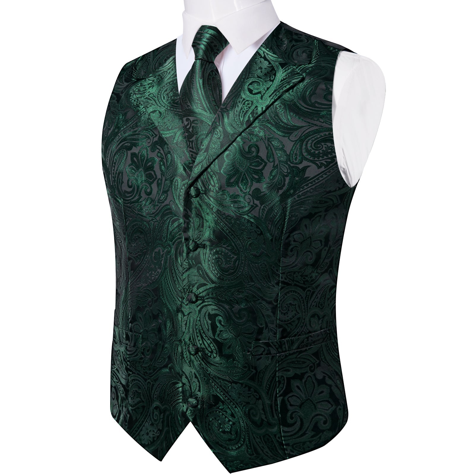 GentCrest Green Paisley Vest Set - Image 3