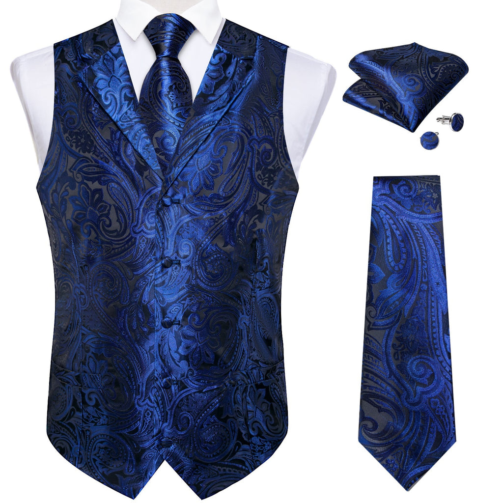 GentCrest Blue Paisley Vest Set - Image 2