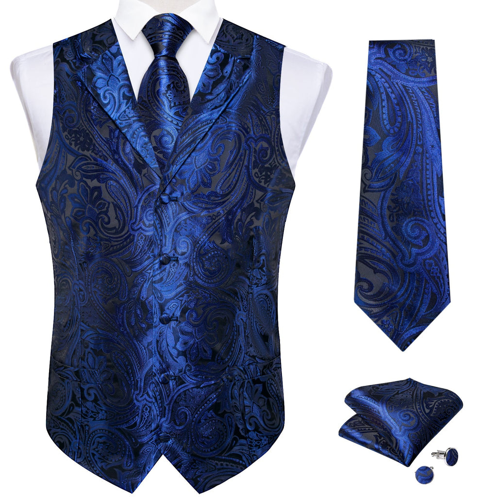 GentCrest Blue Paisley Vest Set - Image 7