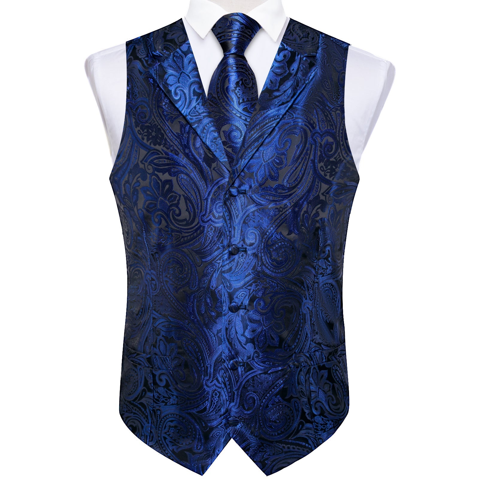 GentCrest Blue Paisley Vest Set - Image 4
