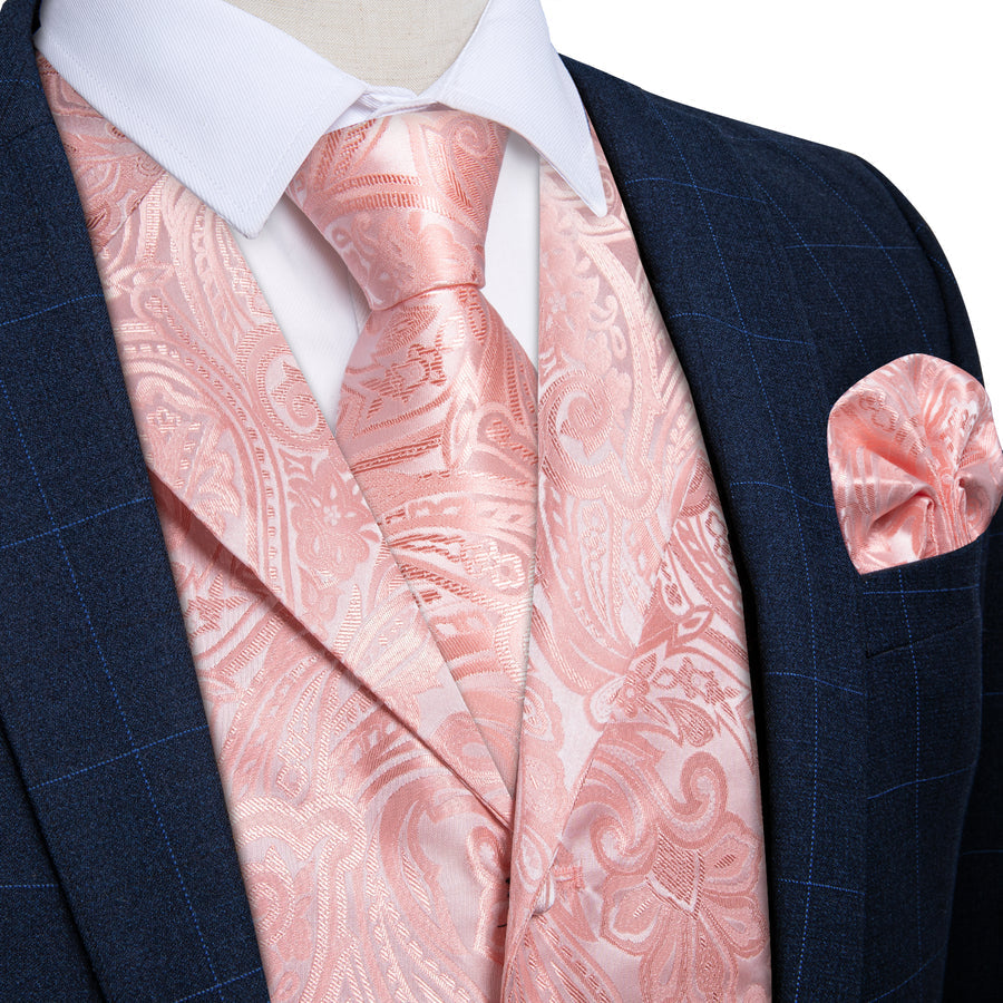 GentCrest Pink Paisley Vest Set - Image 1
