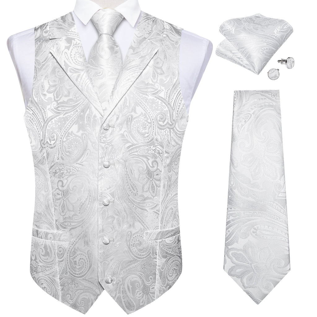 GentCrest White Paisley Vest Set - Image 3