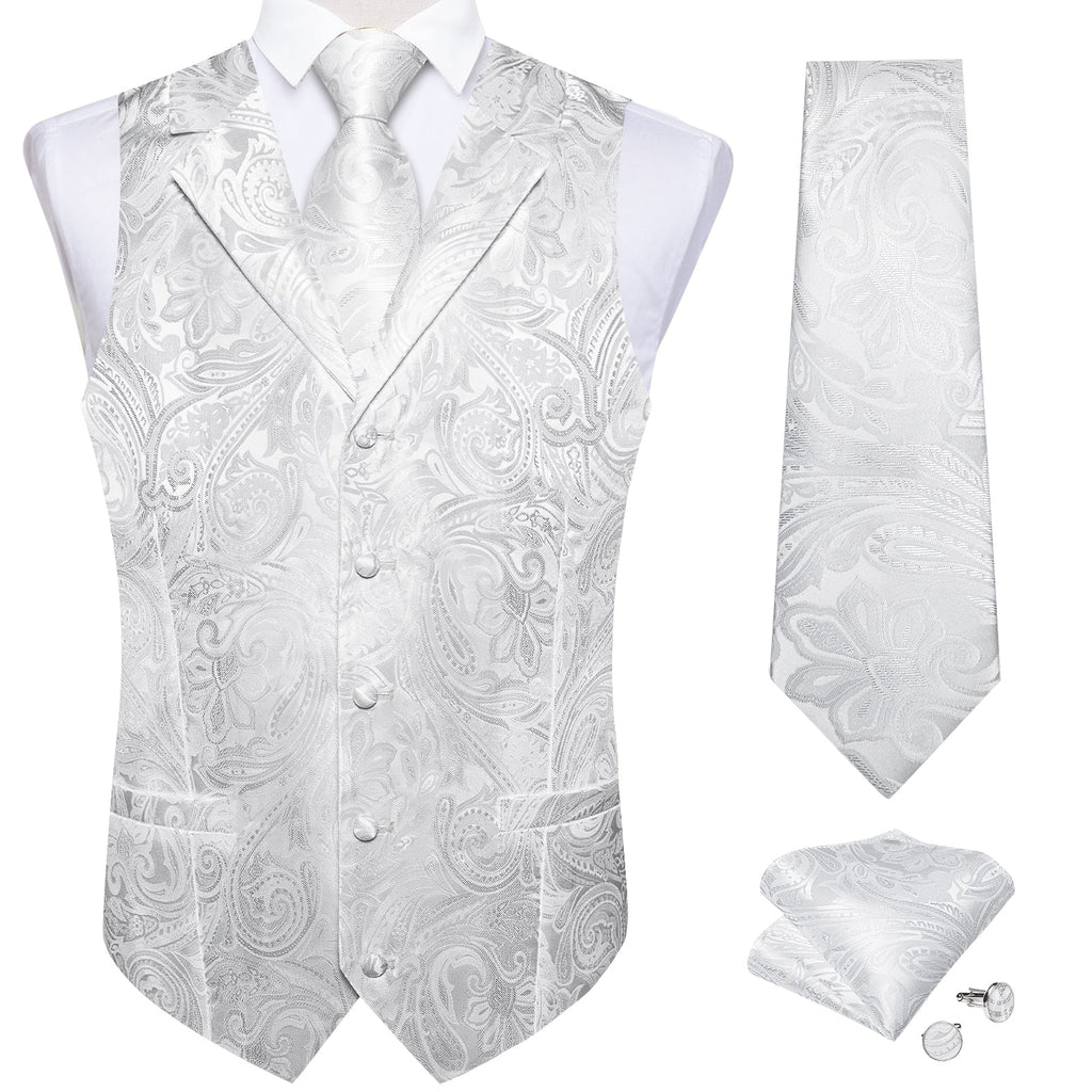 GentCrest White Paisley Vest Set - Image 2