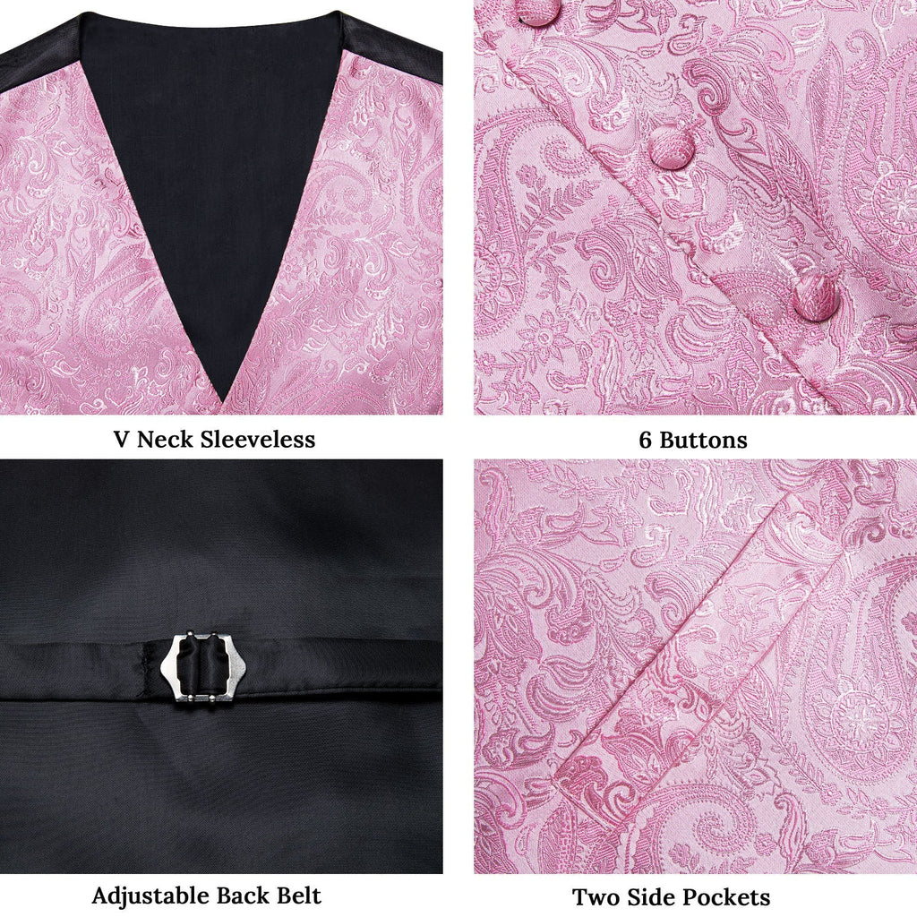 GentCrest Pink Paisley Vest Set - Image 5