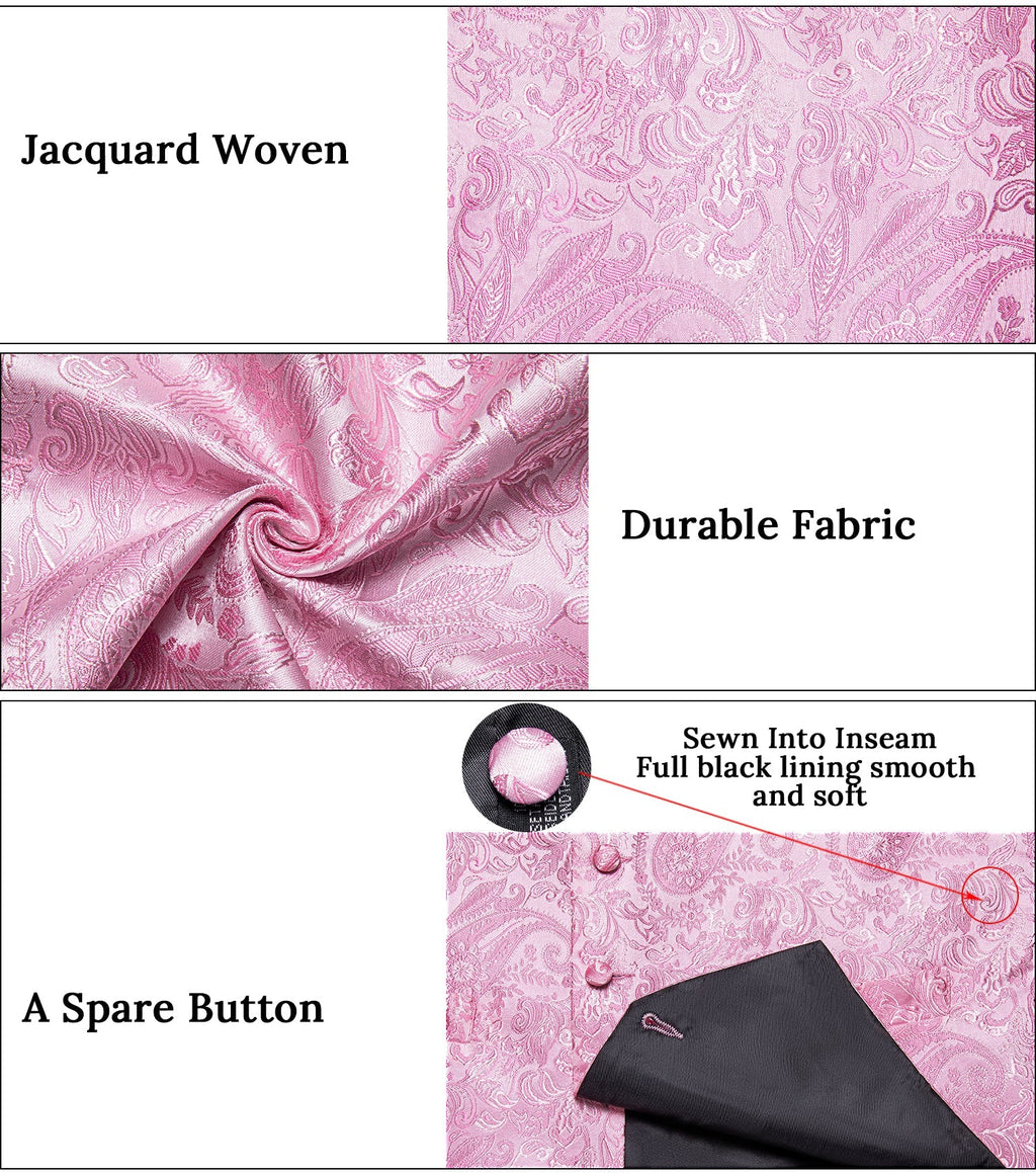GentCrest Pink Paisley Vest Set - Image 6