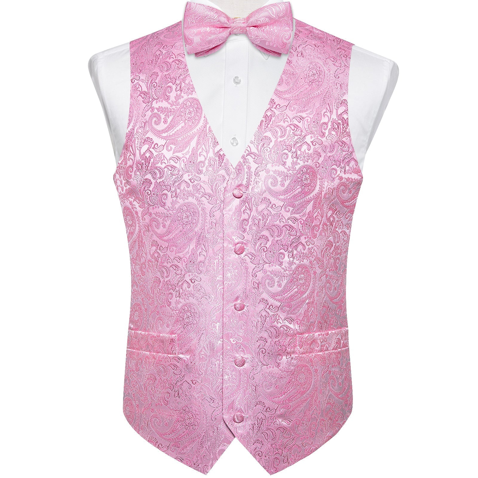 GentCrest Pink Paisley Vest Set - Image 9
