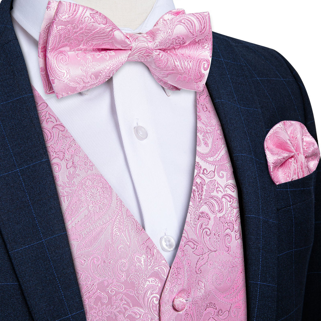 GentCrest Pink Paisley Vest Set - Image 1