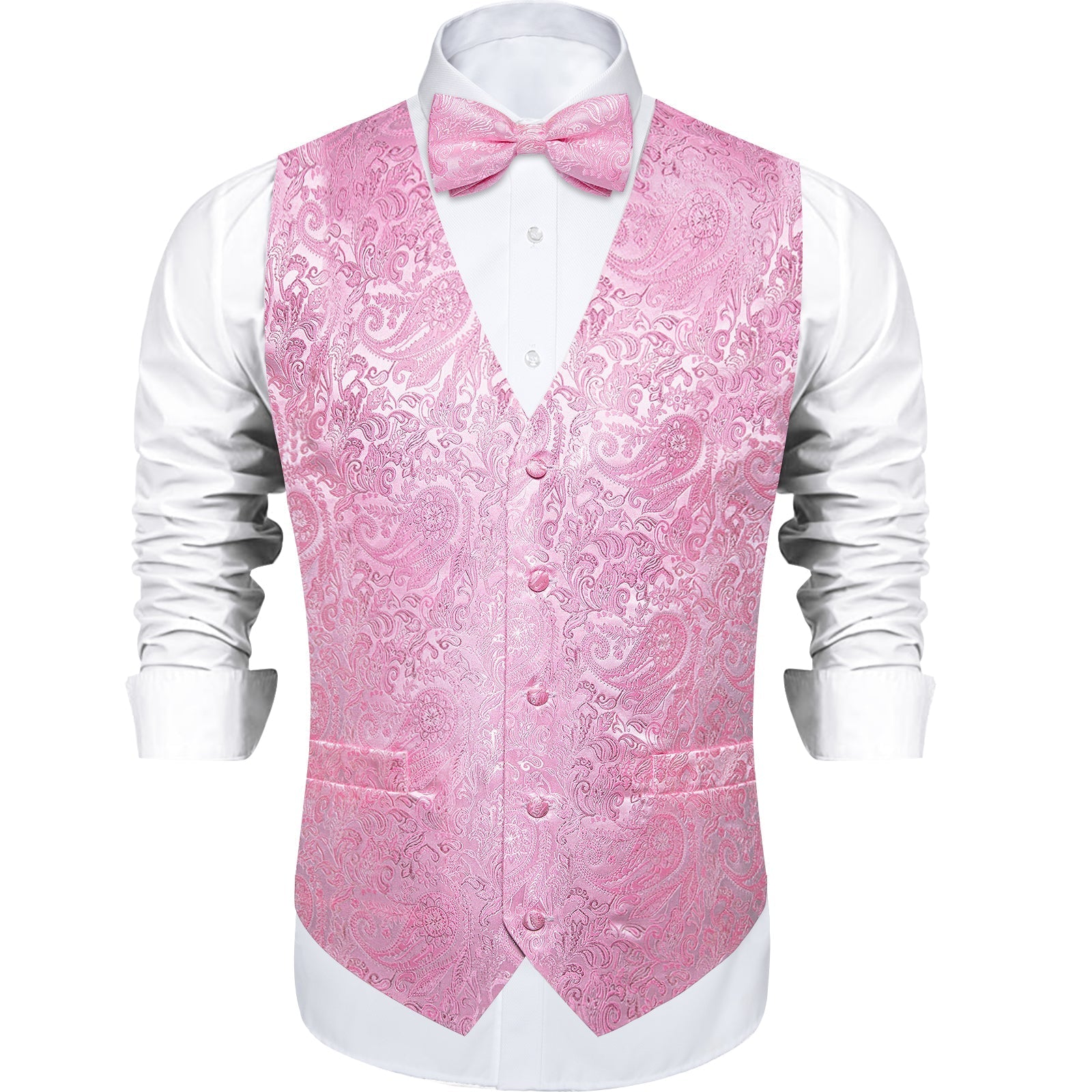 GentCrest Pink Paisley Vest Set - Image 2