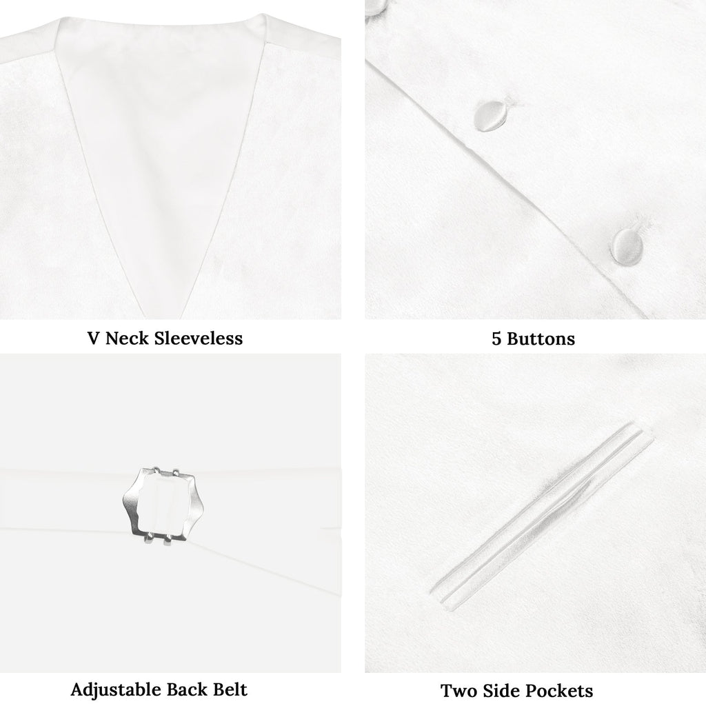 GentCrest White Solid Vest Set - Image 7