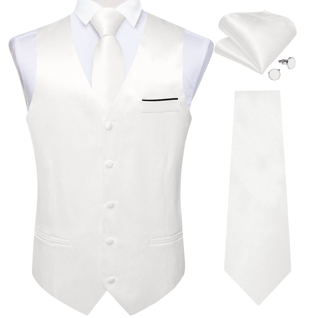 GentCrest White Solid Vest Set - Image 2