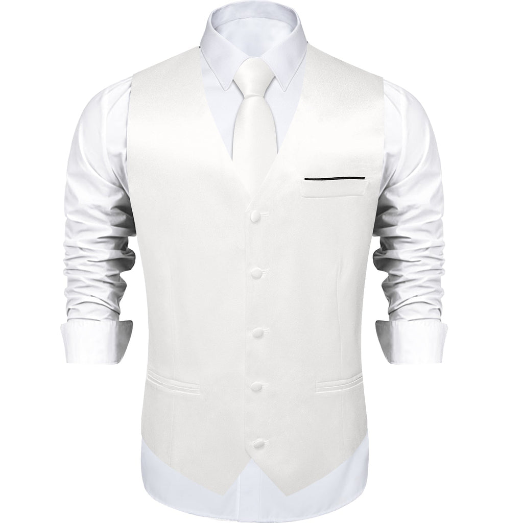 GentCrest White Solid Vest Set - Image 3