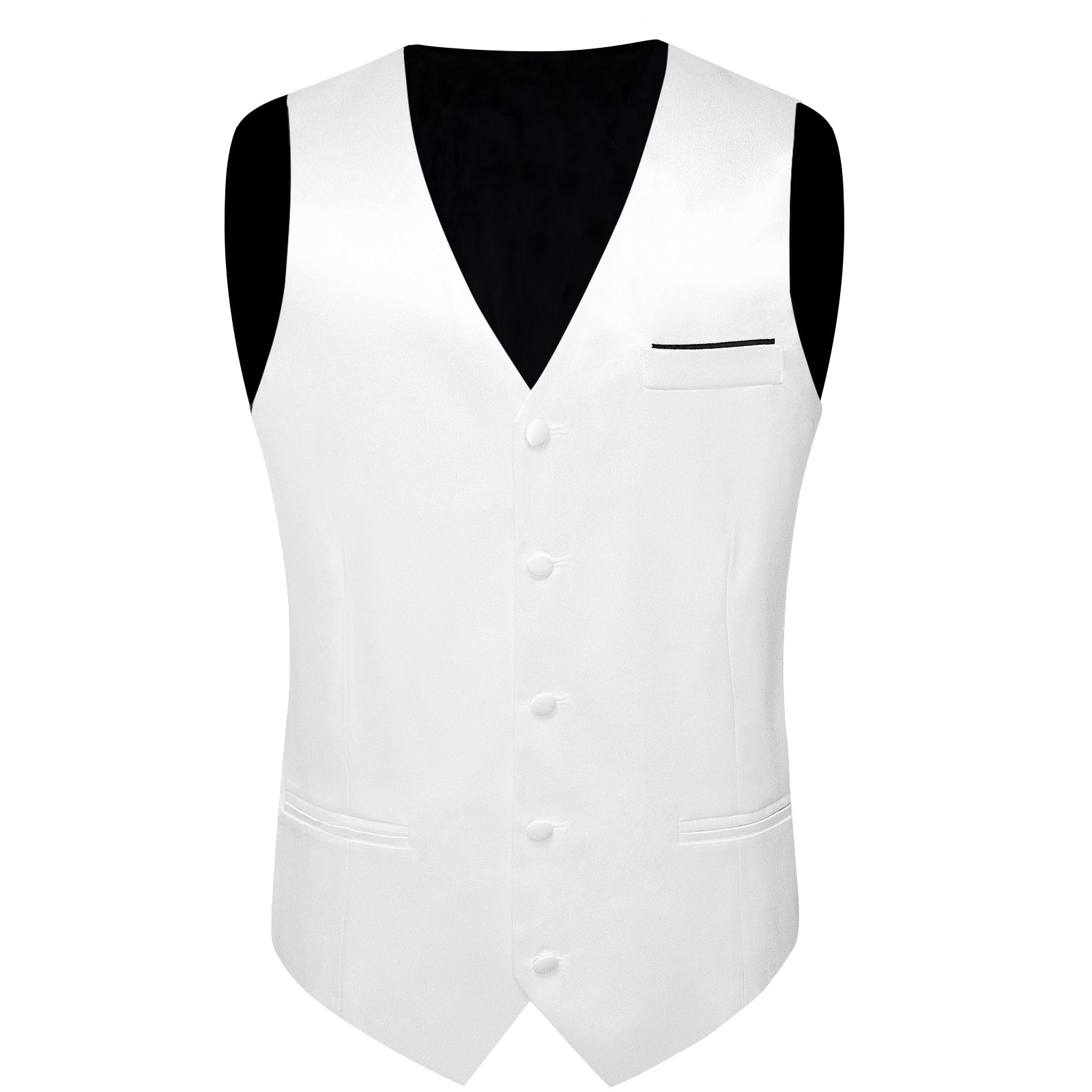GentCrest White Solid Vest Set - Image 4