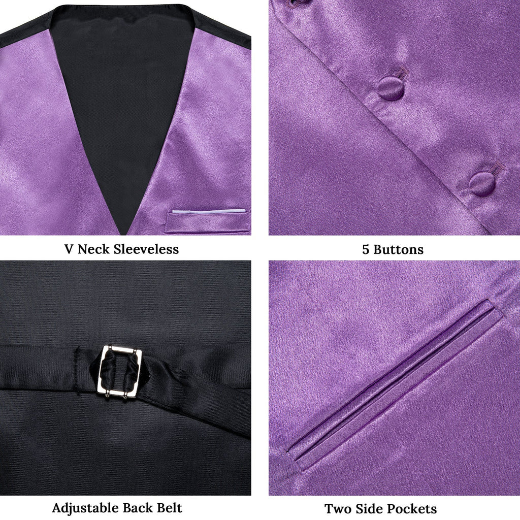 GentCrest Purple Solid Vest Set - Image 6
