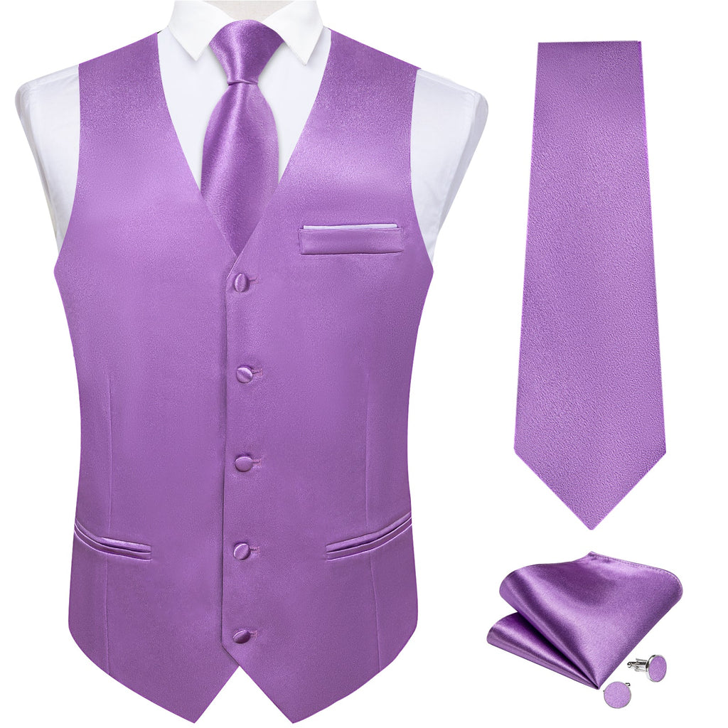GentCrest Purple Solid Vest Set - Image 2