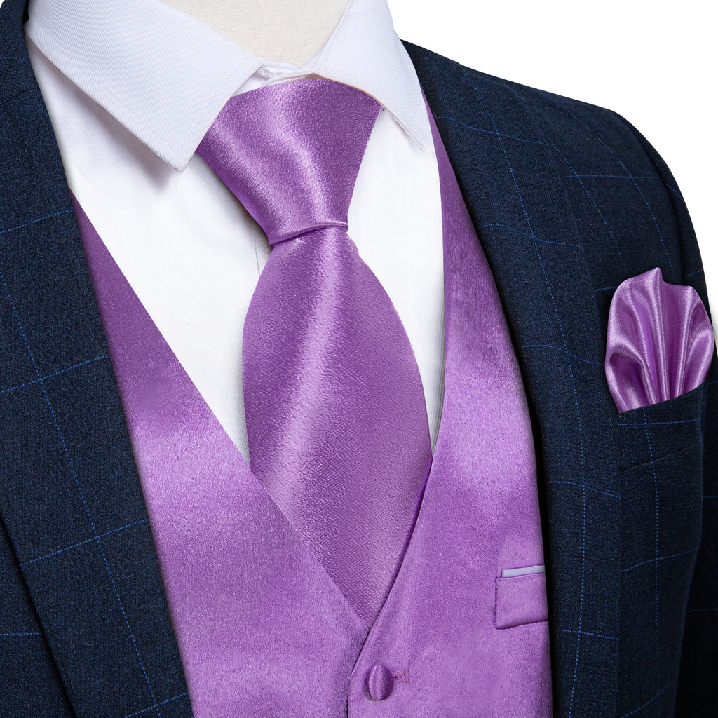 GentCrest Purple Solid Vest Set - Image 1