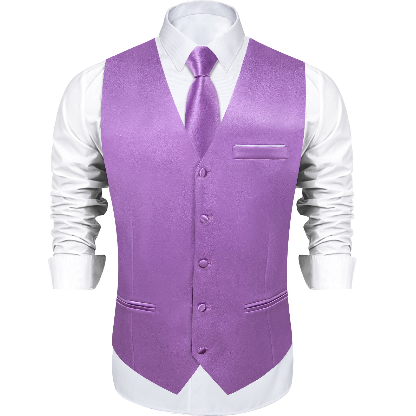 GentCrest Purple Solid Vest Set - Image 3