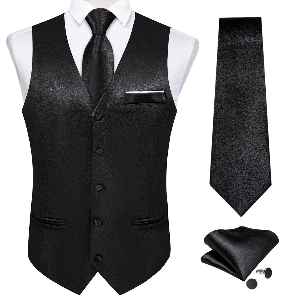 GentCrest Black Solid Vest Set - Image 2