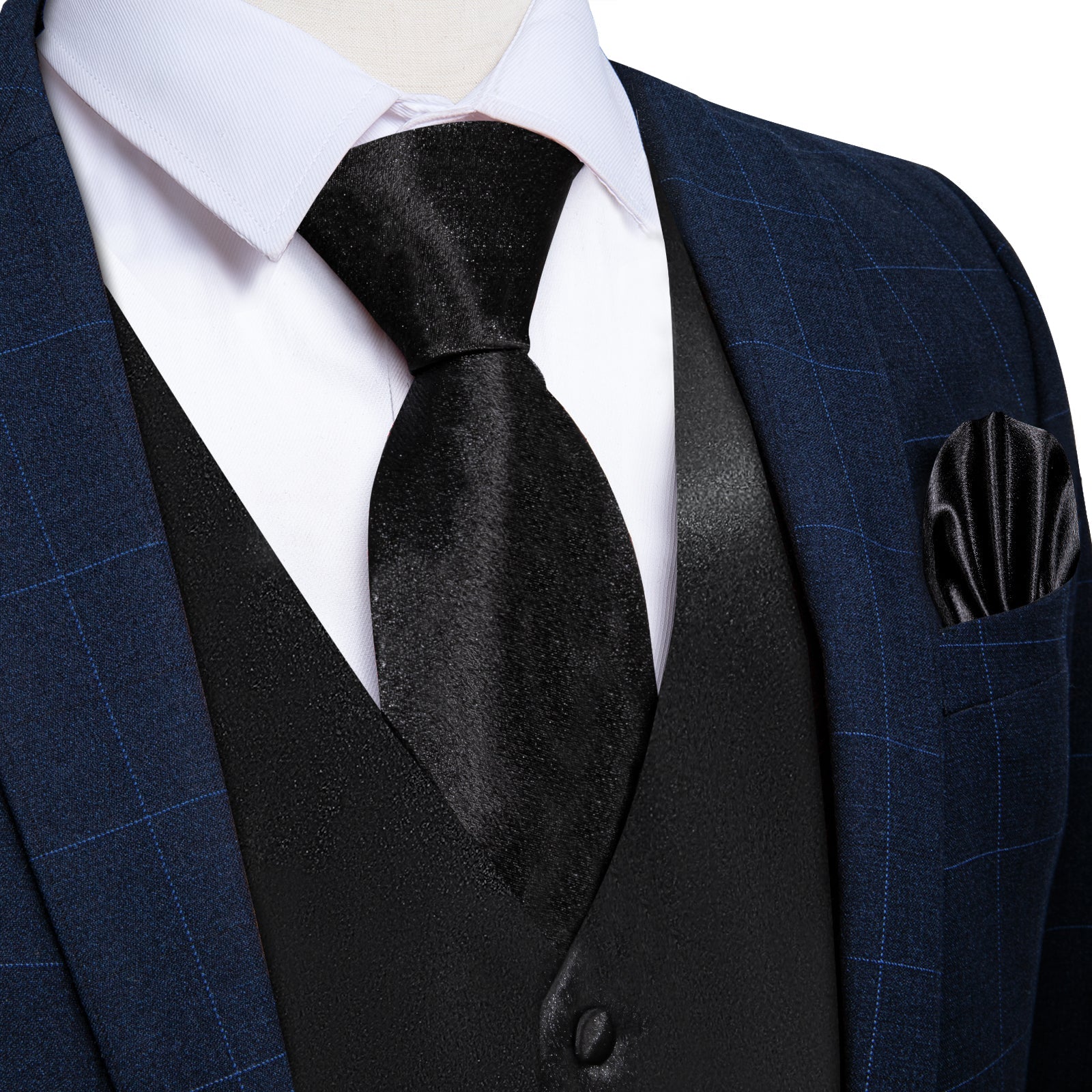 GentCrest Black Solid Vest Set - Image 1