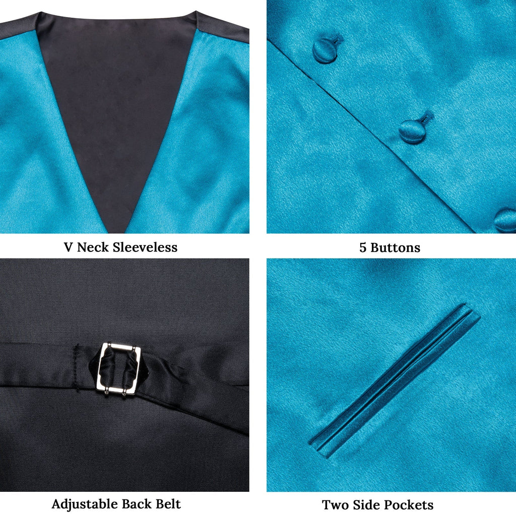 GentCrest Blue Solid Vest Set - Image 6