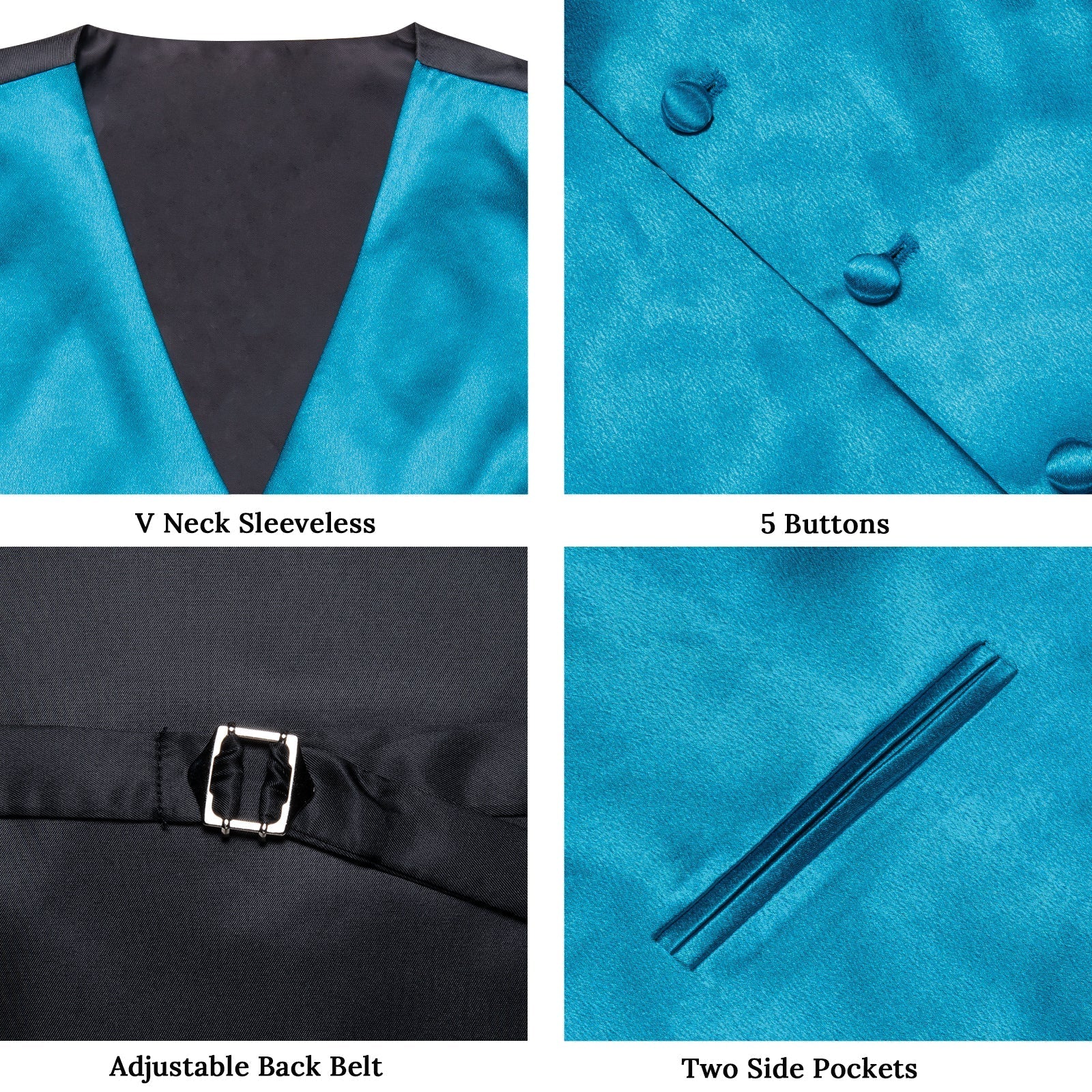 GentCrest Blue Solid Vest Set - Image 6