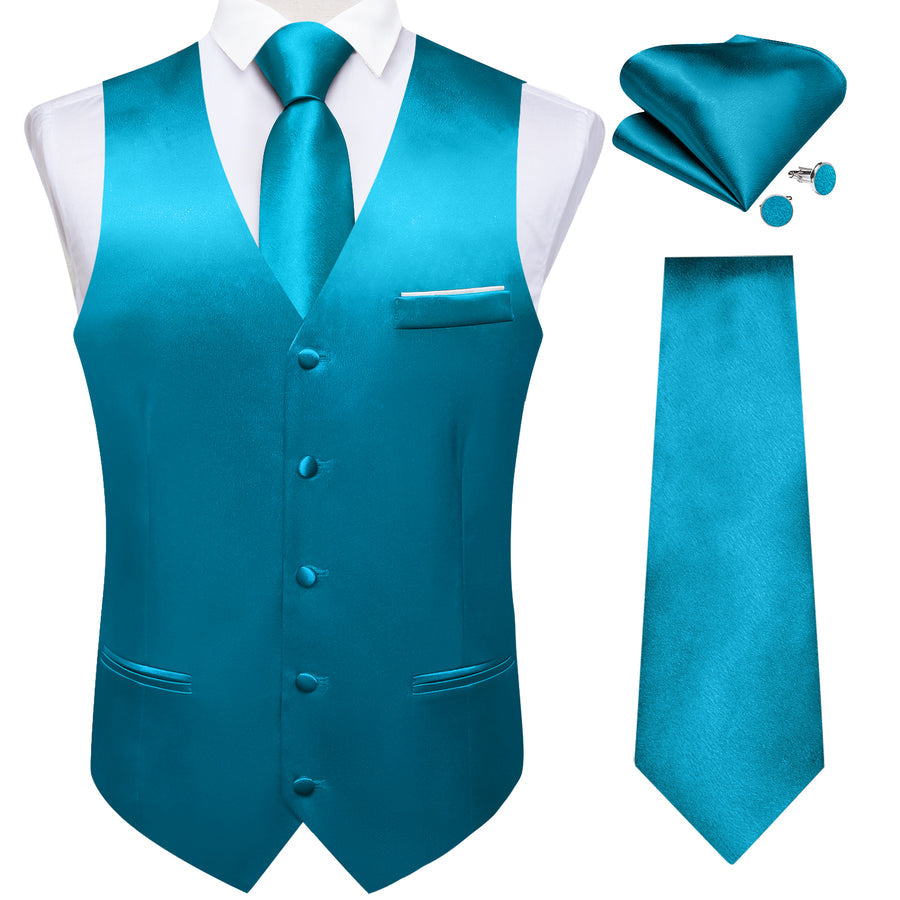 GentCrest Blue Solid Vest Set - Image 3