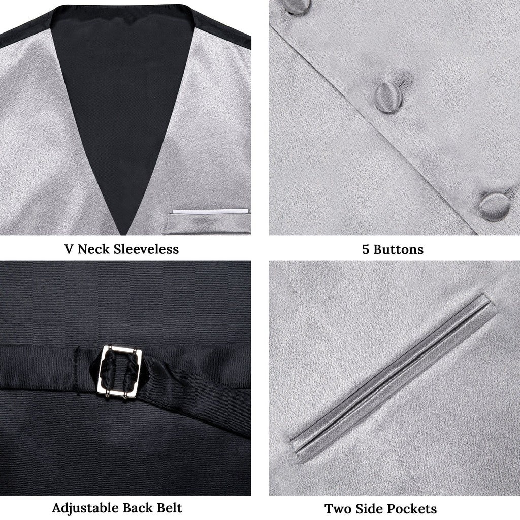 GentCrest Silver Solid Vest Set - Image 6