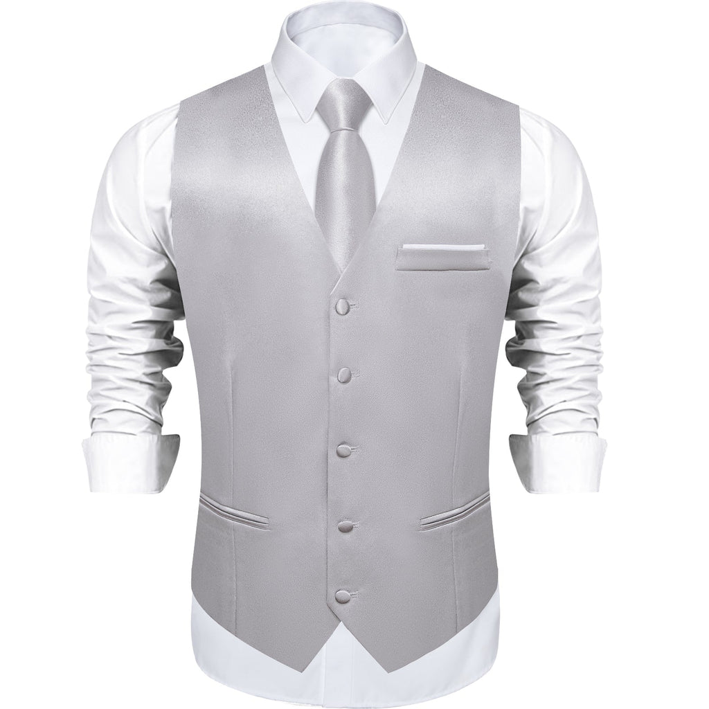 GentCrest Silver Solid Vest Set - Image 3