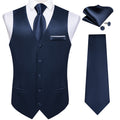 GentCrest Blue Solid Vest Set - Image 1