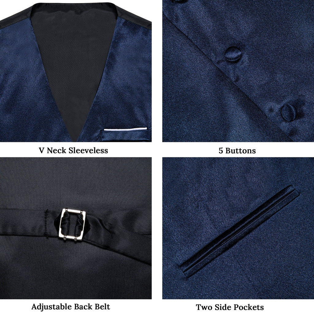 GentCrest Blue Solid Vest Set - Image 6