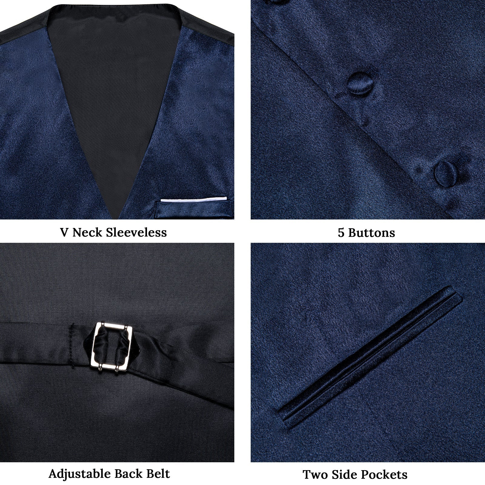GentCrest Blue Solid Vest Set - Image 6