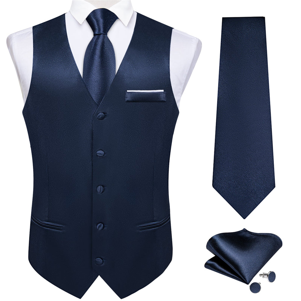 GentCrest Blue Solid Vest Set - Image 2
